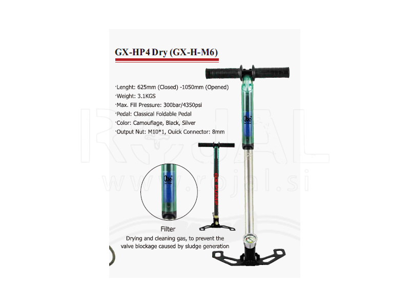 Handpumpe - Pumpen für PCP-Waffen GX GX-HP4 DRY