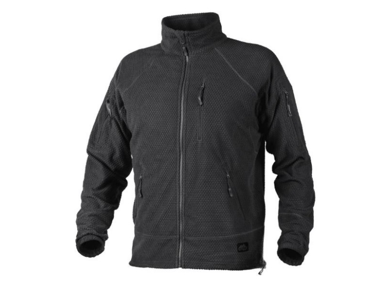 Fleece-Shirt HELIKON Alpha Hoodie ohne Kapuze - schwarz