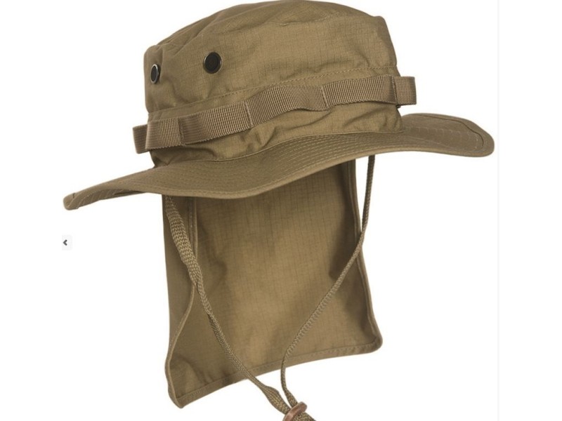 US JUNGLE RIPSTOP Hut kaki mit Nackenschutz