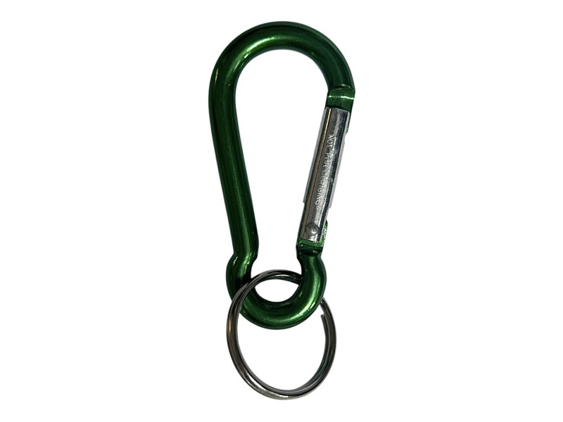 Carabiner ALU green - 6 cm