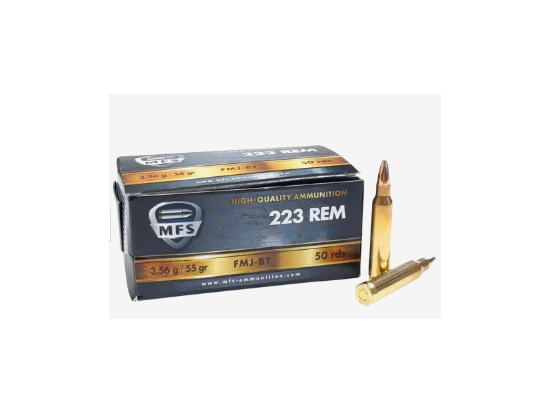 Naboj MFS .223 Rem FMJ-BT - 3,56g/55gr (50kos)