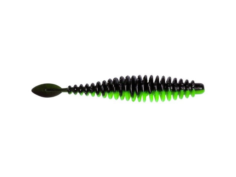 Silicone lure MAGIC TROUT T-Worm P-Tail - neon green/black