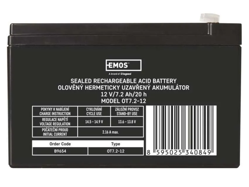 Batteria ricaricabile EMOS SLA 12V 7,2AH