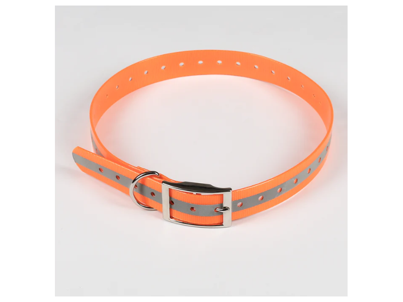 Dog collar HUNDRA Reflective orange - 88 cm