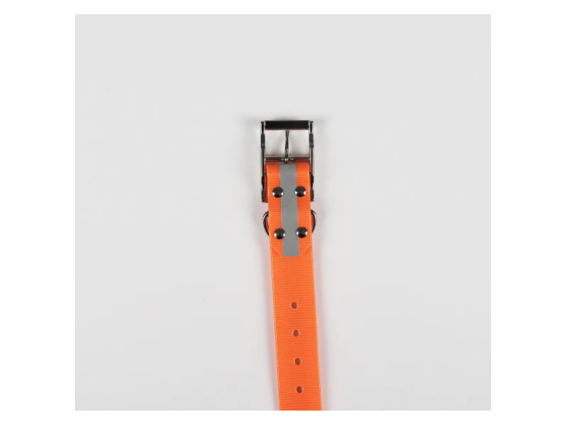 Dog collar HUNDRA Reflective orange - 88 cm