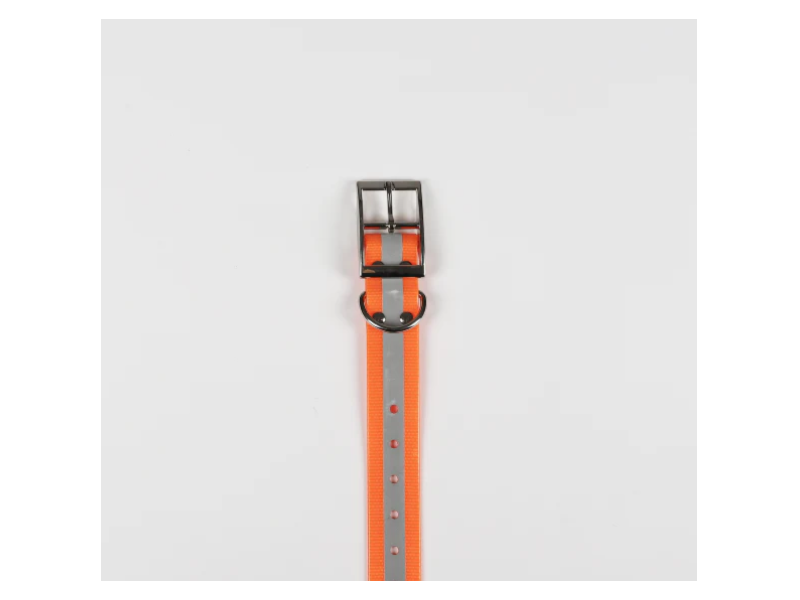 Dog collar HUNDRA Reflective orange - 88 cm