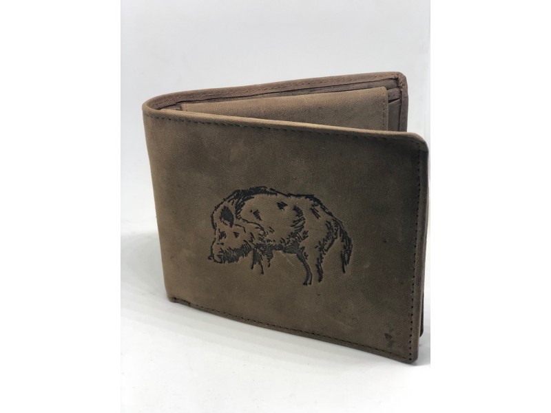 AKAH Wild Boar wallet - brown