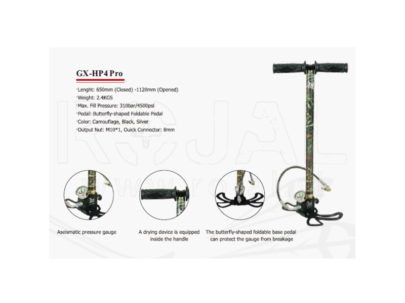 Pompa - pompa per armi PCP GX GX-HP4 PRO 4-stadi 310 bar