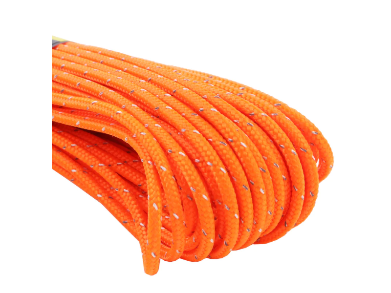 Schnur ATWOOD ROPE „Paracord 550 Reflective“ - orange 15,24m/50ft