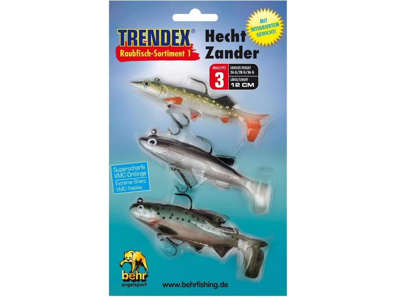 Set of 3 silicone lures BEHR Tredndex Predator assortment 2