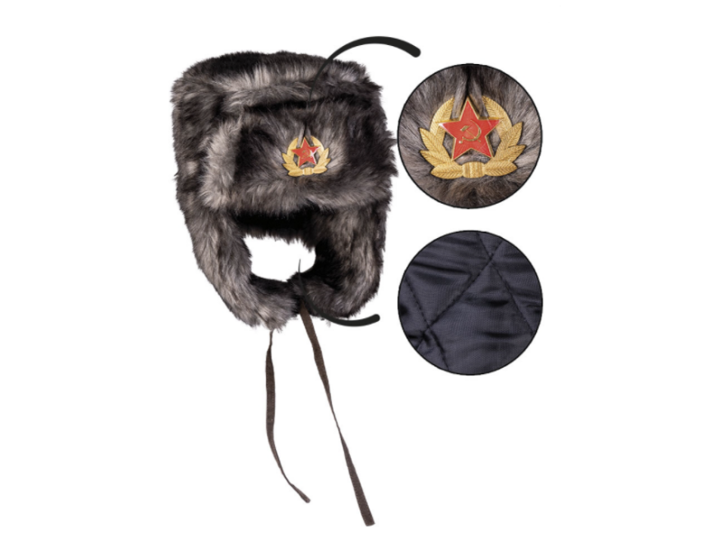 Cappello con orecchie SHAPKA nera