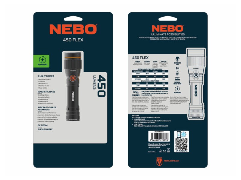 Lampada ricaricabile NEBO FLEX 450 - 450 lumen