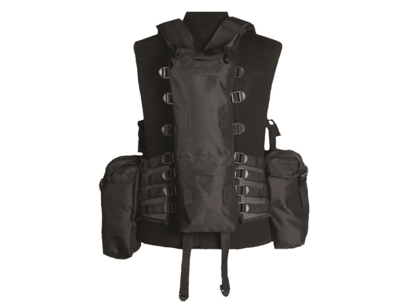 Taktische Weste MILTEC - 12 Taschen SCHWARZ