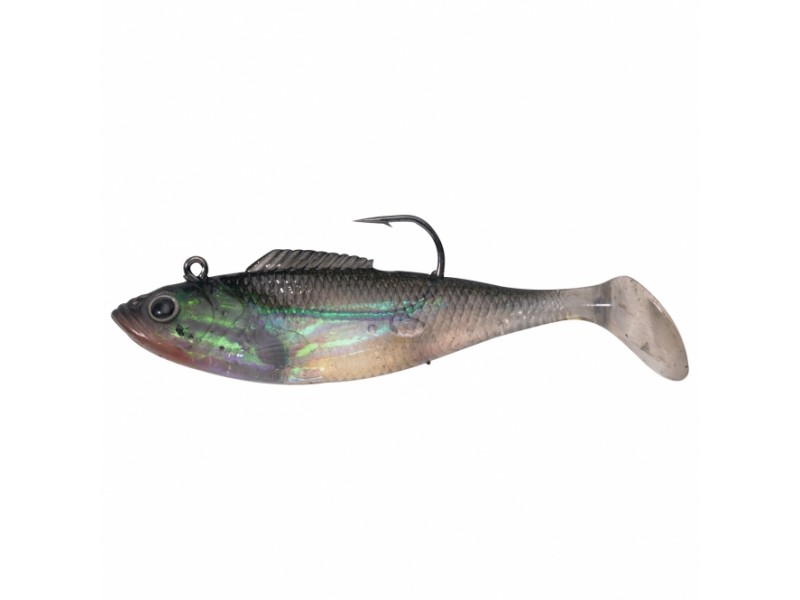 Silicone lure BEHR TRENDEX RIGGED SHAD - silver/black 12cm/24g/2 pcs