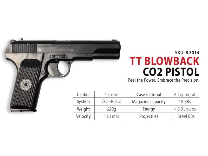 Air pistol BORNER TT Blowback - 4.5 mm