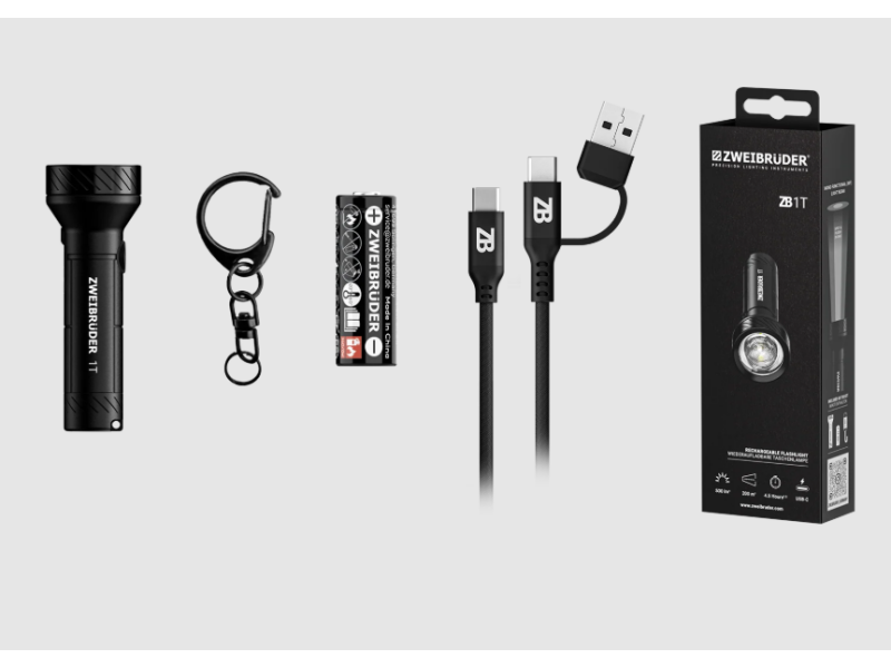 Rechargeable flashlight ZWEI BRUDER ZB1T - 200 lm