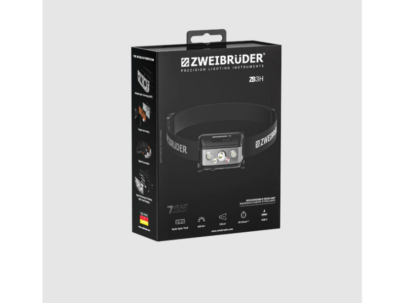 Naglavna polnilna svetilka ZWEI BRUDER ZB3H - 600 lm