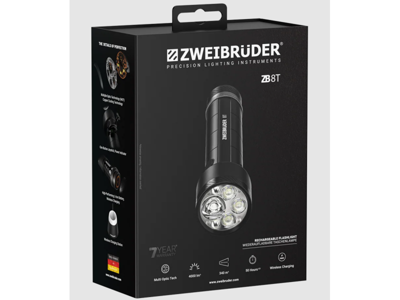 Rechargeable flashlight ZWEI BRUDER ZB8T - 4000 lm