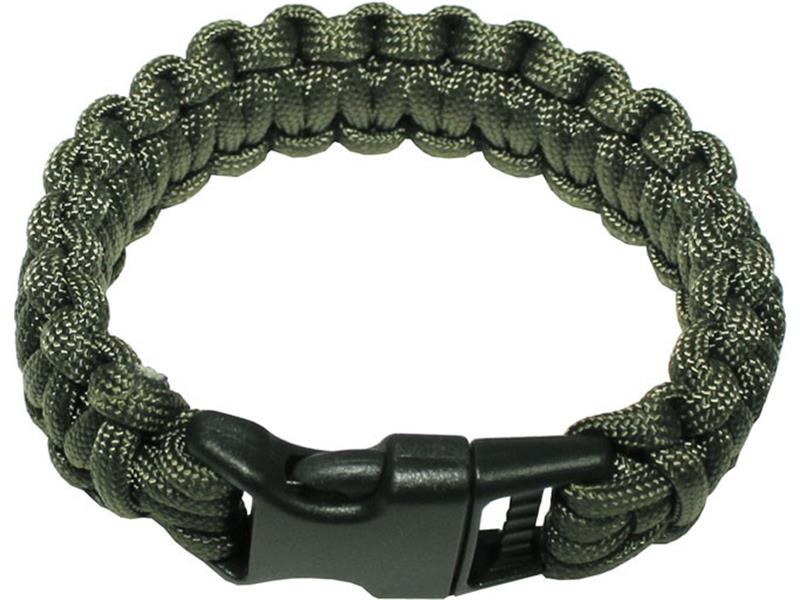 Paracord Armband 22 mm grün