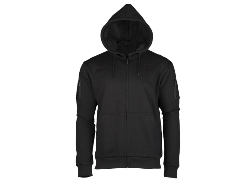 Kapuzenshirt mit Reißverschluss - SCHWARZ